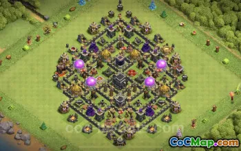 TH9 Max Farming Base Design - Anti Everything & Hybrid #24761