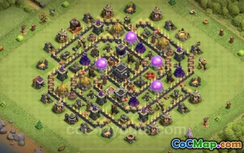 TH9 Max Farming Base Layout - Anti 2 Stars & Links #19605
