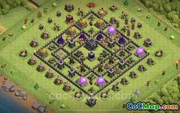 TH9 Max Farming Base with Link - Clash of Clans Layout #24740
