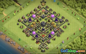 TH9 Max Level Farming Base - Clash of Clans Design & Link #24656