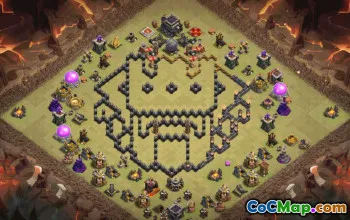 town hall 9, progress base layout #35388
