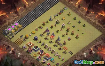 town hall 9, progress base layout #48627