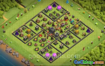 TH9-Trophäen-Basiskopie für Clash of Clans 2024 #17677
