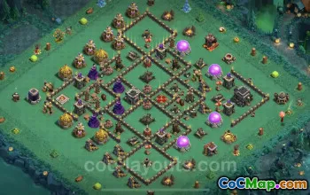 TH9 Trophy Base with Link - Clash of Clans Defense Guide #24805