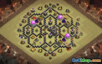 town hall 9, trophy/war/farming base layout #34852