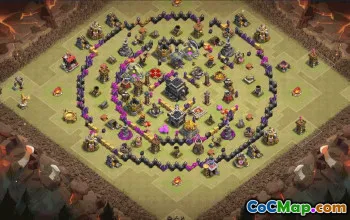 Top Town Hall 9 Base Layouts for CoC #36011