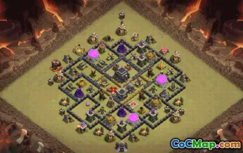 town hall 9, trophy/war base layout #34541