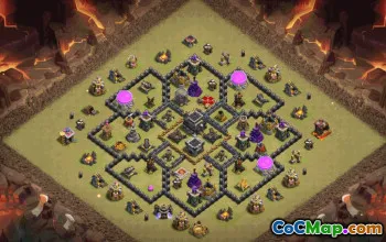 town hall 9, trophy/war base layout #34580