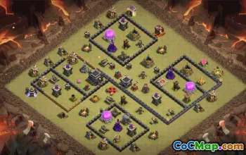 Top Town Hall 9 Base Layouts & Maps #34627