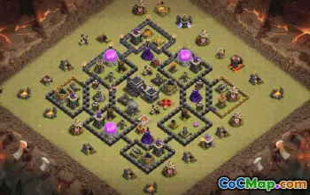 town hall 9, trophy/war base layout #34656