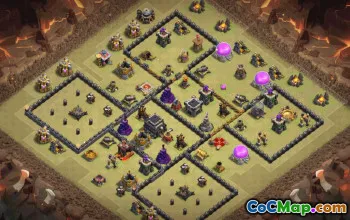 Copy Town Hall 9 Base Layouts & Maps #34704