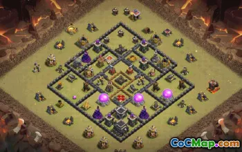 Top Town Hall 9 Base Layouts with Copy Links #34726