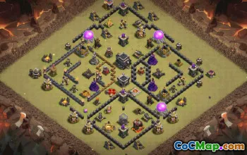 town hall 9, trophy/war base layout #34727