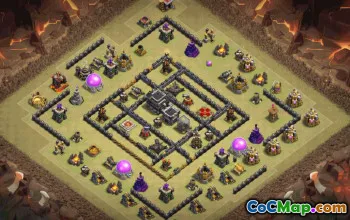 Top Town Hall 9 Base Layouts with Copy Links #34794