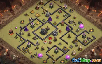 town hall 9, trophy/war base layout #34799