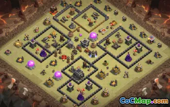 Top Town Hall 9 Base Layouts with Links #34859