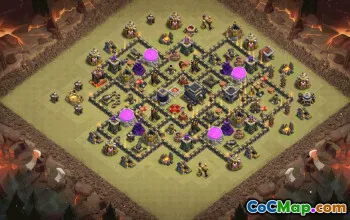 town hall 9, trophy/war base layout #34978