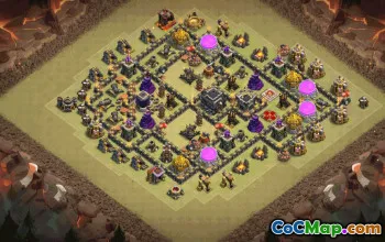 Best Town Hall 9 Base Layout with Copy Link #35052