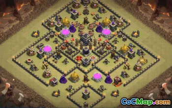 Top Town Hall 9 Base Layouts with Copy Link #35123