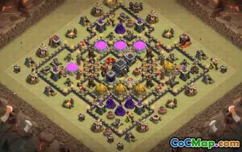 Copy Town Hall 9 Base Layouts for Clash of Clans #35125