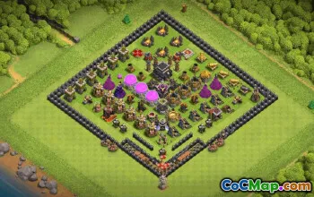 Top Town Hall 9 Base Layout for Clash of Clans #35126