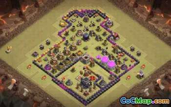 Copy TH9 Base Layout with Link for Clash of Clans #35405