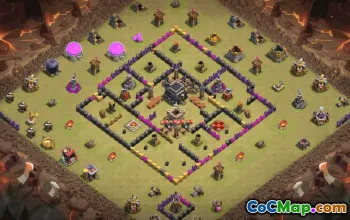 Top Town Hall 9 Base Layouts with Copy Link #35407