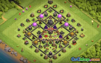 Top Town Hall 9 Base Layouts with Links #35604