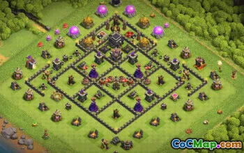 Top Town Hall 9 Base Layouts & Maps #35691