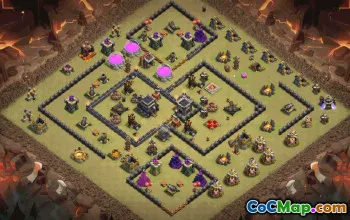 Top Town Hall 9 Base Layouts with Copy Links #35732