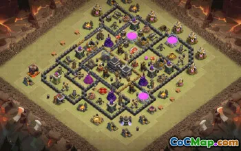 town hall 9, trophy/war base layout #35736