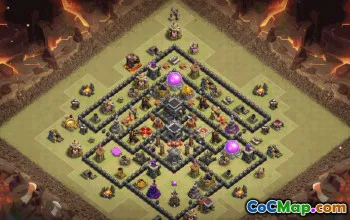 Top Town Hall 9 Base Layouts with Copy Link #35871