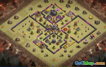 Top Town Hall 9 Clash of Clans Base Layouts #35889