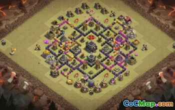 town hall 9, trophy/war base layout #35917