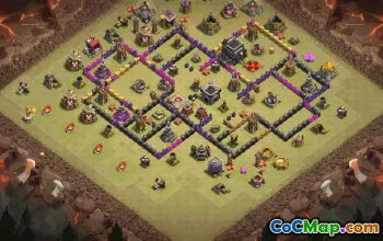 Top TH9 Base Copy & Map for Clash of Clans #35919