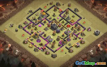 Ultimate Town Hall 9 Base Layouts for Clash of Clans #35922