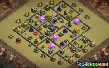 town hall 9, trophy/war base layout #35976