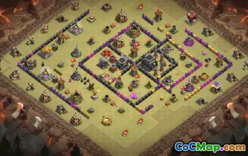 Top Town Hall 9 Base Layouts for Clash of Clans #36014