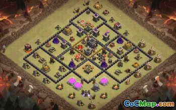 Copy TH9 Clash of Clans Base Layouts with Link #36020
