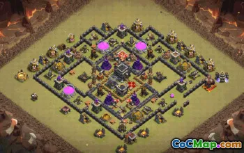 Top Town Hall 9 Base Layouts with Copy Link #36025