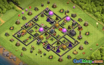 CoC Town Hall 9 Base Layouts with Copy Link #36044