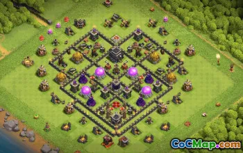 Copy Town Hall 9 Base Layouts for Clash of Clans #36177