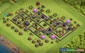 Copy Town Hall 9 Base Layouts with Links #36238