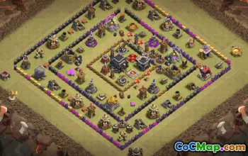 Top Town Hall 9 Base Layouts for Clash of Clans #36253
