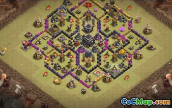 Top Clash of Clans TH9 Base Layouts with Link #36255