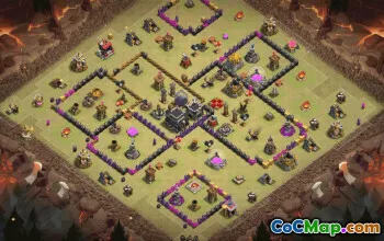 Top TH9 Base Layouts with Copy Links #36300