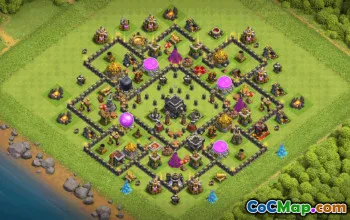 Optimal Town Hall 9 Base Layouts with Copy Links #36323