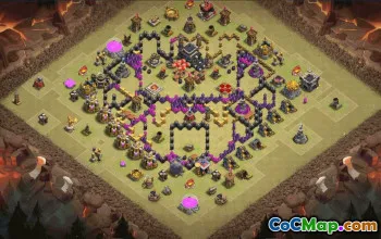 town hall 9, trophy/war base layout #36361