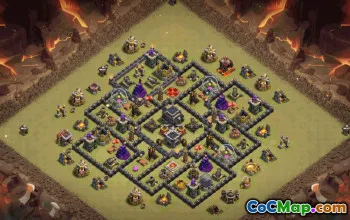 Top Town Hall 9 Base Layouts with Copy Links #36386