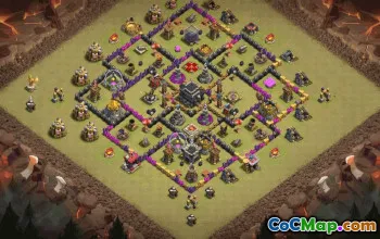 Copy TH9 Clash of Clans Base Layouts #36491